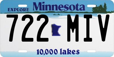 MN license plate 722MIV