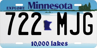 MN license plate 722MJG