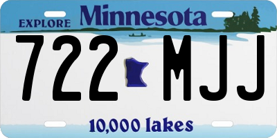 MN license plate 722MJJ