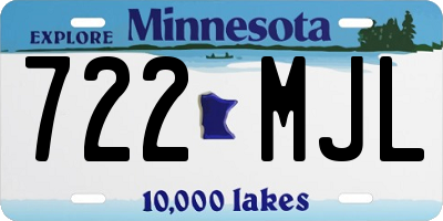 MN license plate 722MJL