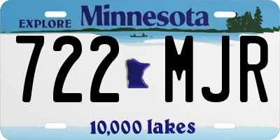 MN license plate 722MJR