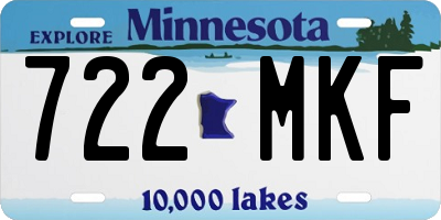 MN license plate 722MKF