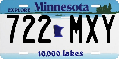 MN license plate 722MXY