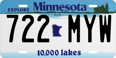 MN license plate 722MYW