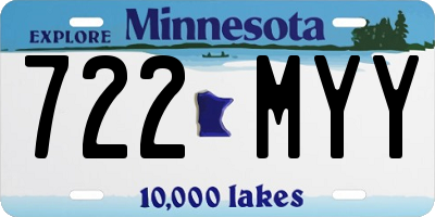 MN license plate 722MYY