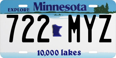MN license plate 722MYZ