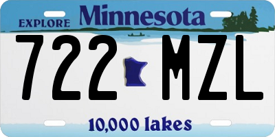 MN license plate 722MZL