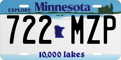 MN license plate 722MZP