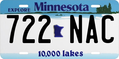 MN license plate 722NAC