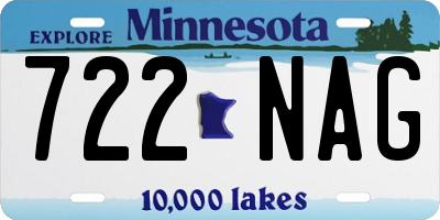 MN license plate 722NAG