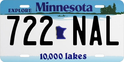 MN license plate 722NAL