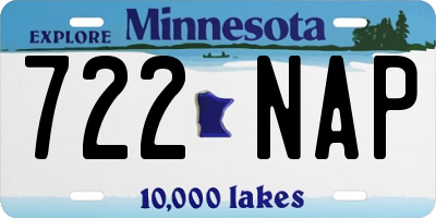 MN license plate 722NAP