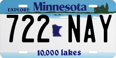 MN license plate 722NAY