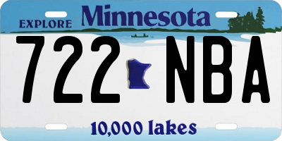 MN license plate 722NBA