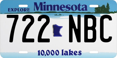 MN license plate 722NBC