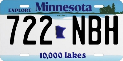 MN license plate 722NBH