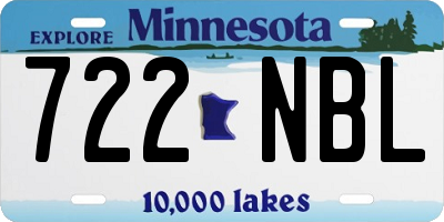 MN license plate 722NBL
