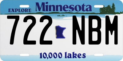 MN license plate 722NBM