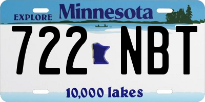 MN license plate 722NBT