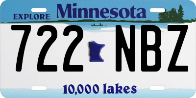 MN license plate 722NBZ