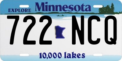 MN license plate 722NCQ
