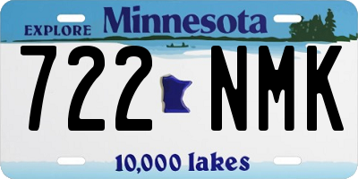 MN license plate 722NMK