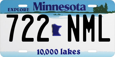 MN license plate 722NML