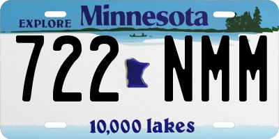 MN license plate 722NMM