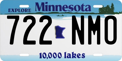 MN license plate 722NMO