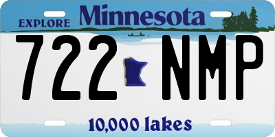 MN license plate 722NMP