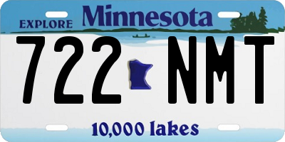 MN license plate 722NMT