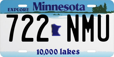 MN license plate 722NMU