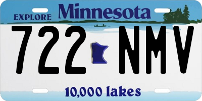 MN license plate 722NMV