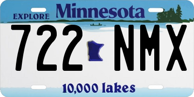 MN license plate 722NMX