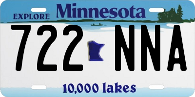 MN license plate 722NNA