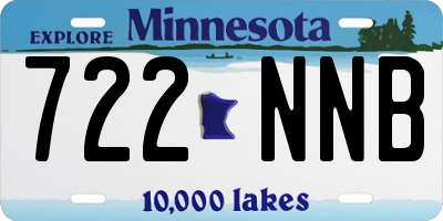MN license plate 722NNB