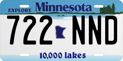 MN license plate 722NND