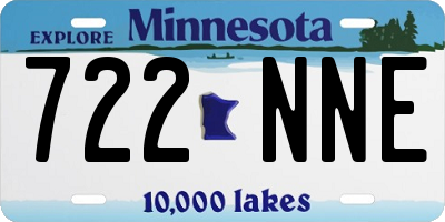 MN license plate 722NNE