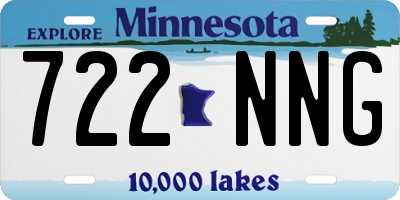 MN license plate 722NNG
