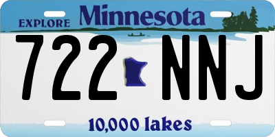 MN license plate 722NNJ
