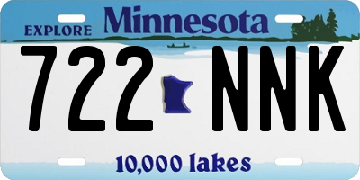 MN license plate 722NNK