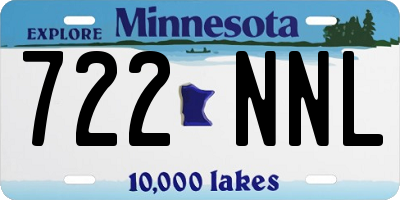 MN license plate 722NNL