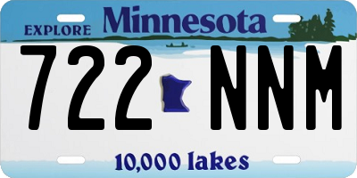 MN license plate 722NNM