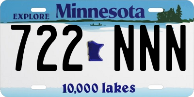 MN license plate 722NNN
