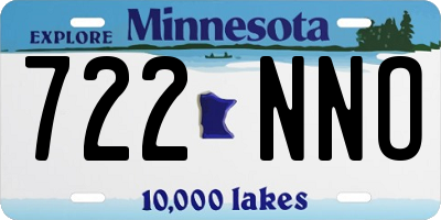 MN license plate 722NNO
