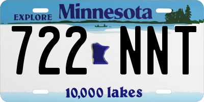 MN license plate 722NNT