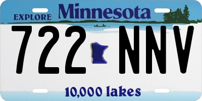 MN license plate 722NNV