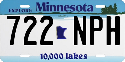 MN license plate 722NPH