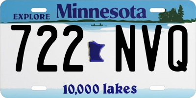 MN license plate 722NVQ