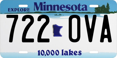MN license plate 722OVA